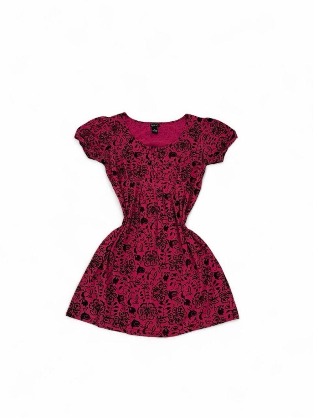 rag & bone Pink Floral Short Sleeve Midi Dress